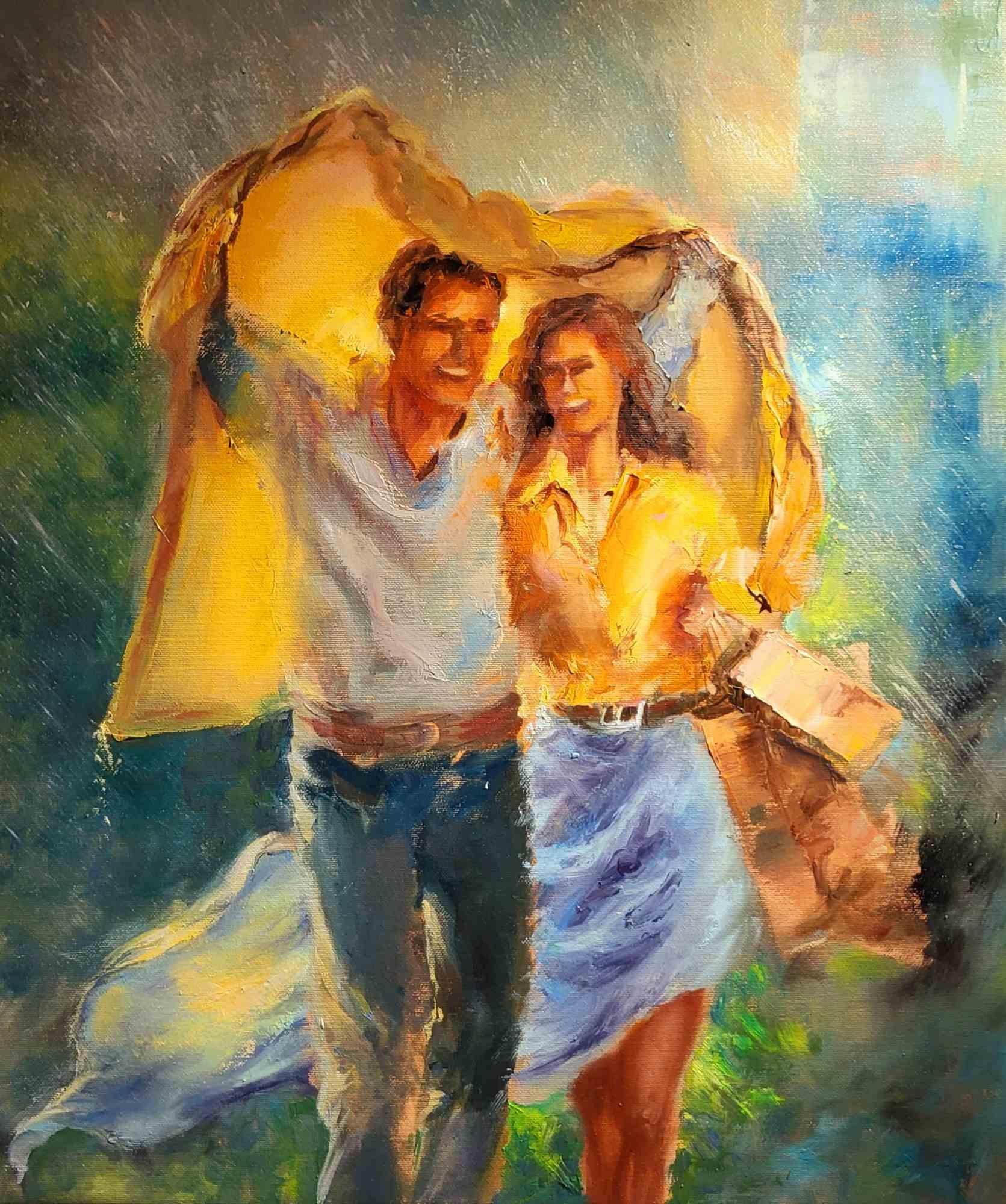Original oil painting 'Let it Rain'.

On canvas 60 x 50 cm,

2023