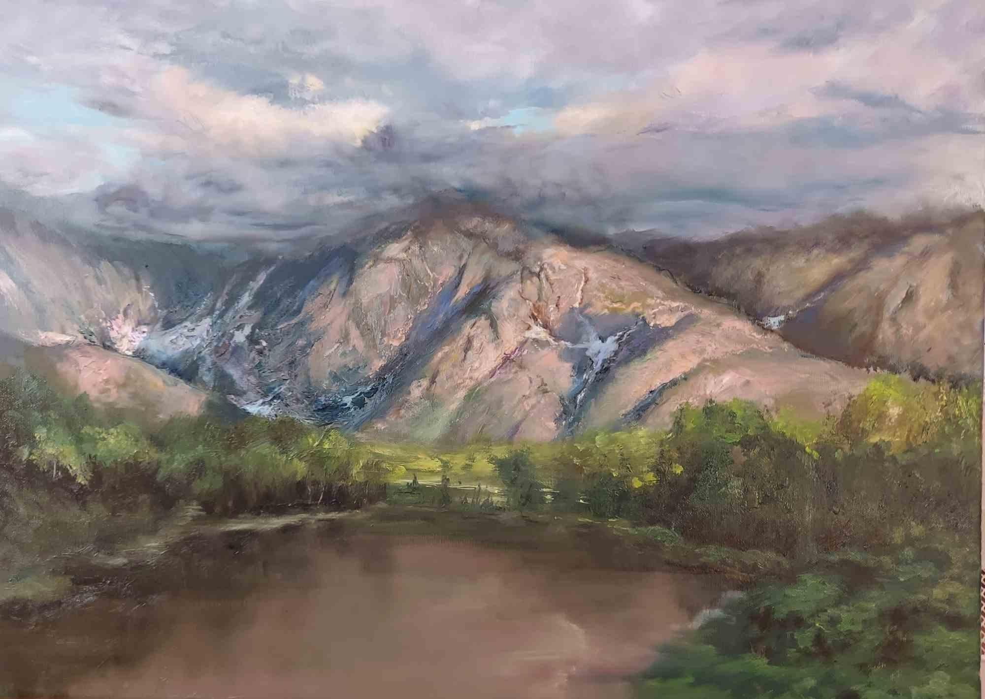 Rocky Mountains  - Oil Painting by Elena Mardashova - 2020