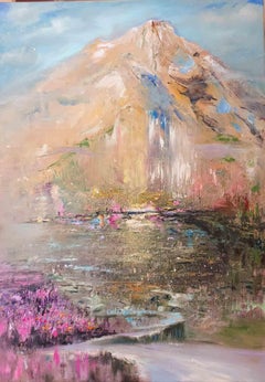 Shimmering Mountain - Oil Painting by Elena Mardashova - 2022