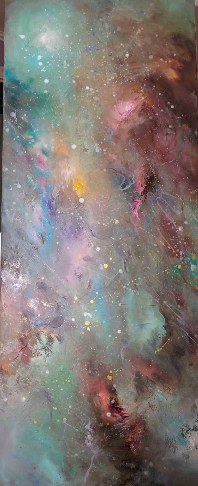 Pintura al óleo sobre lienzo de Elena Mardashova,  100x40 cm. Realizado en 2020.

Excelente estado.

 