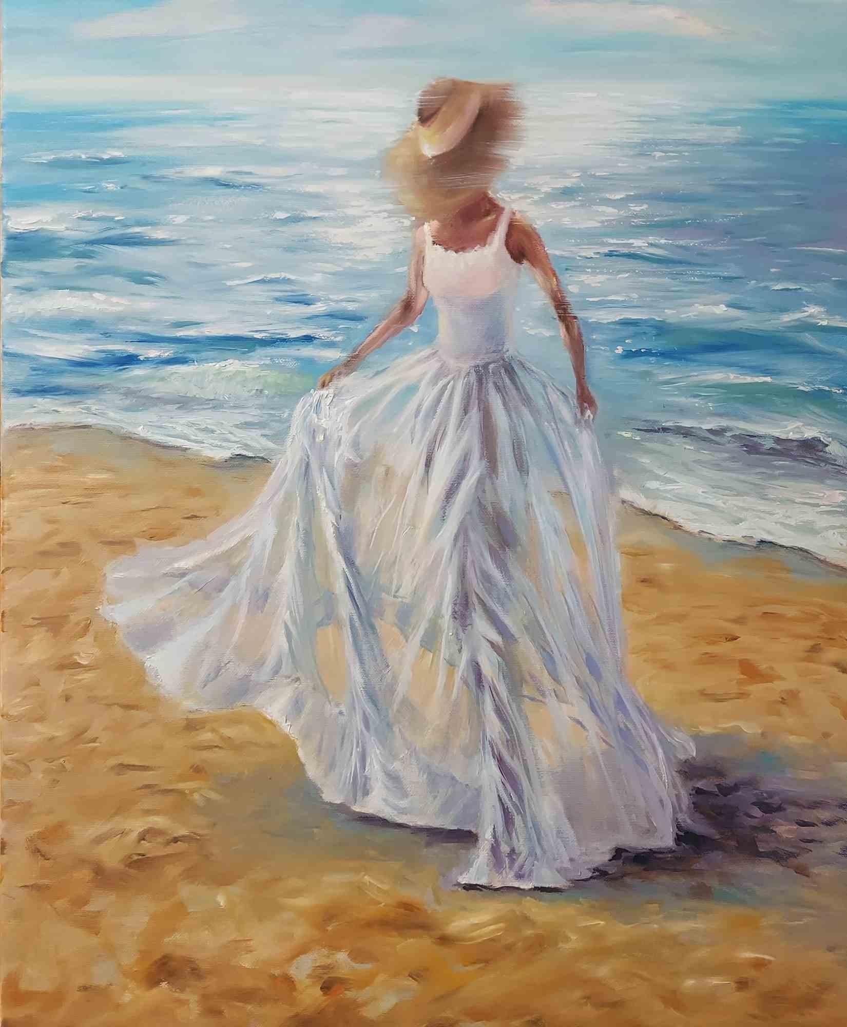 Pintura al óleo sobre lienzo de Elana Mardashova, 50x60 cm., realizada en 2022. 

Excelente estado.