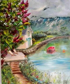 Casa d'estate - Pittura a olio di Elena Mardashova - 2022