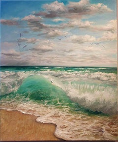 Océan d'été - Peinture à l'huile d'Elena Mardashova - 2023