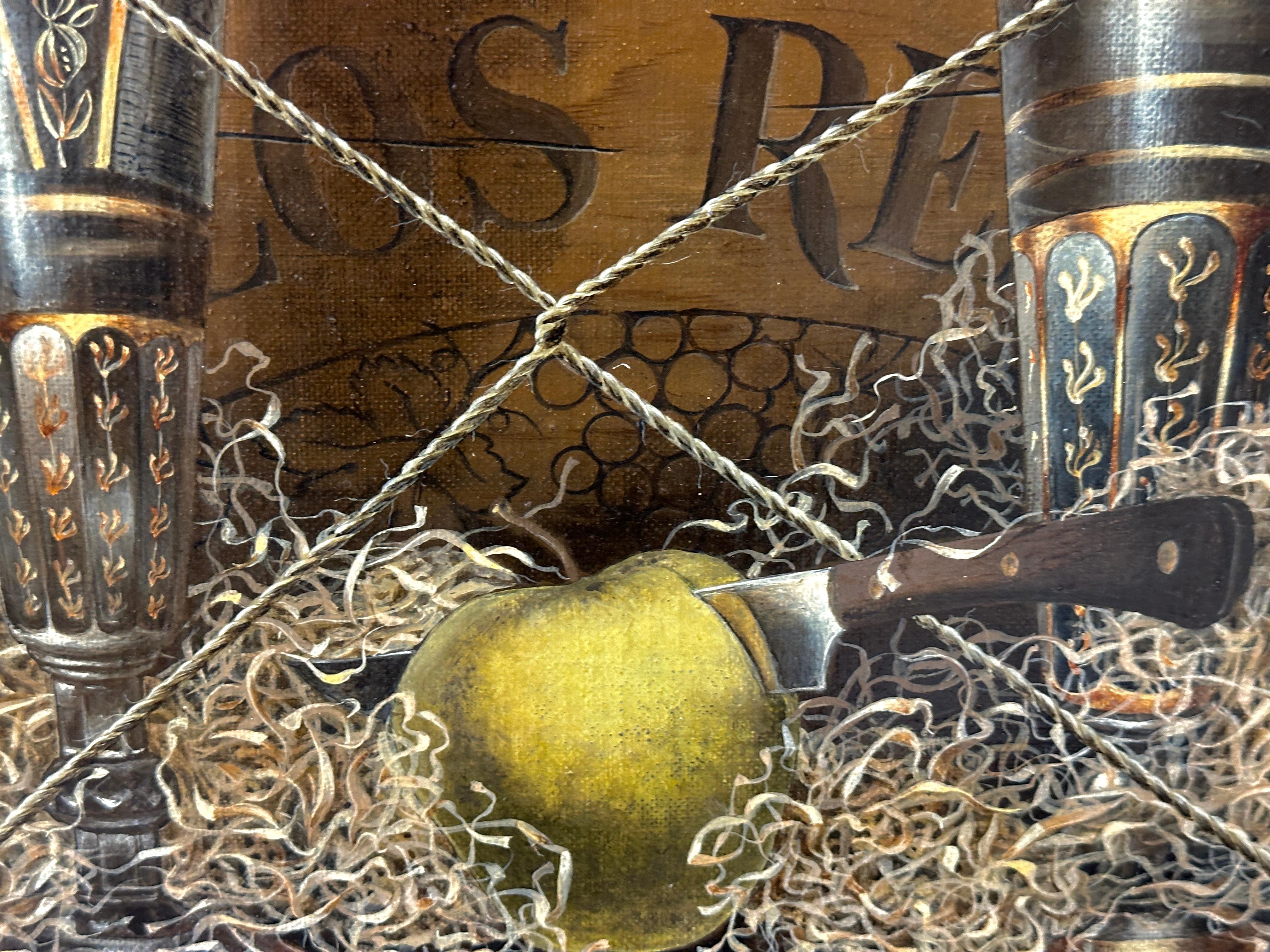 Elena & Michel Gran Trompe L'Oeil Stillleben im Angebot 7