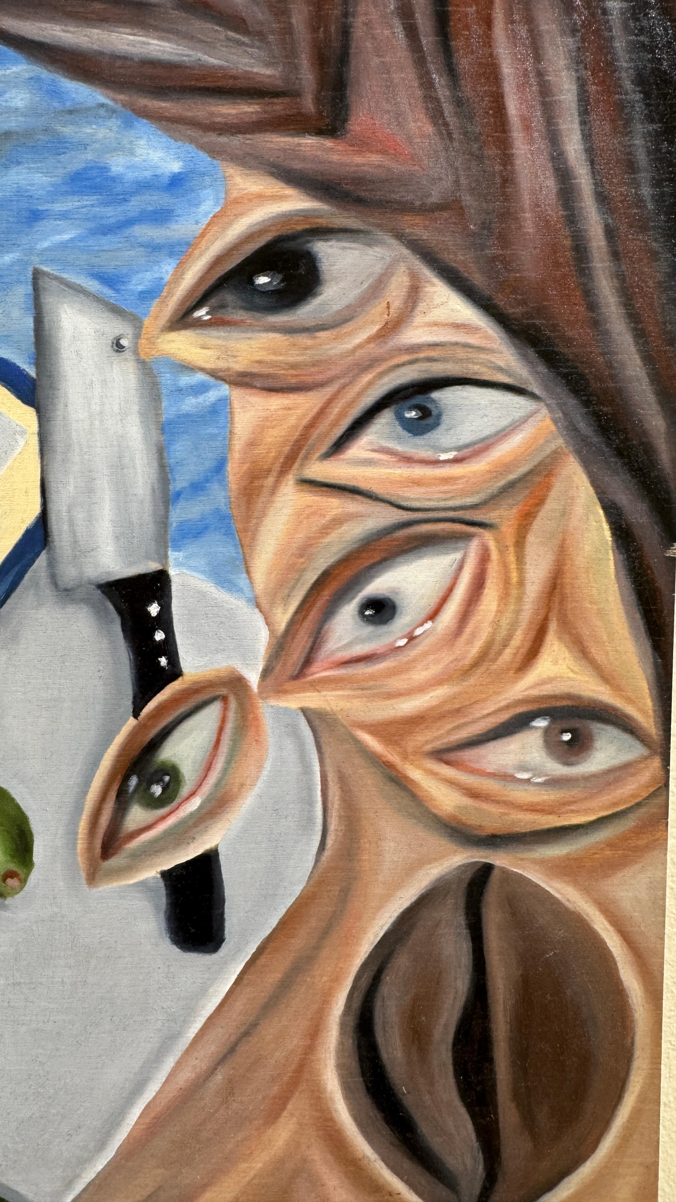 Todos hacemos teatro - Abstract Painting Gris de Elena Militaru