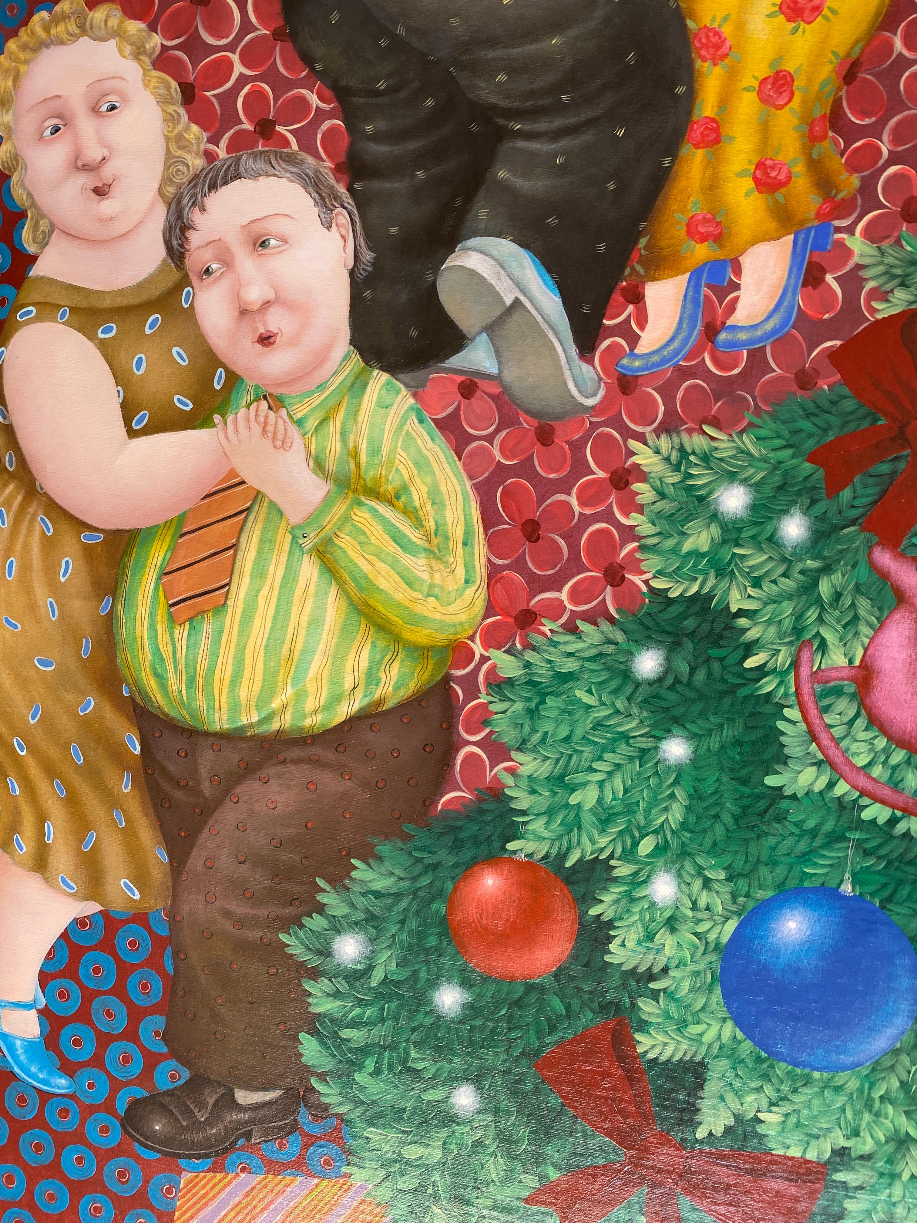 Christmas (La Navidad). Fun family scene around the Christmas tree.  For Sale 6