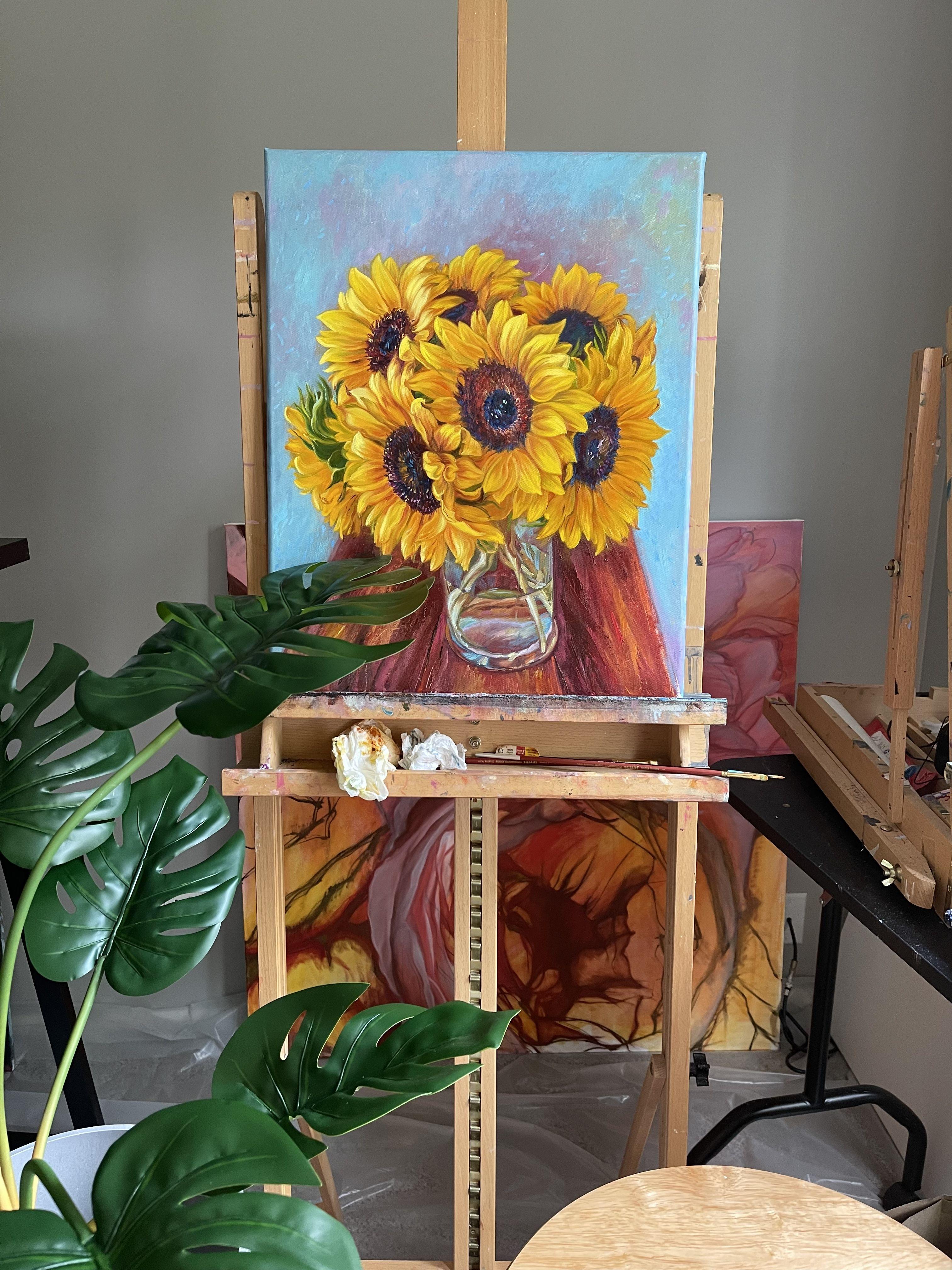 The picture is ready to hang on the wall. :: Painting :: Fine Art :: This piece comes with an official certificate of authenticity signed by the artist :: Ready to Hang: Yes :: Signed: Yes :: Signature Location: Podmarkova  :: Canvas :: Portrait ::