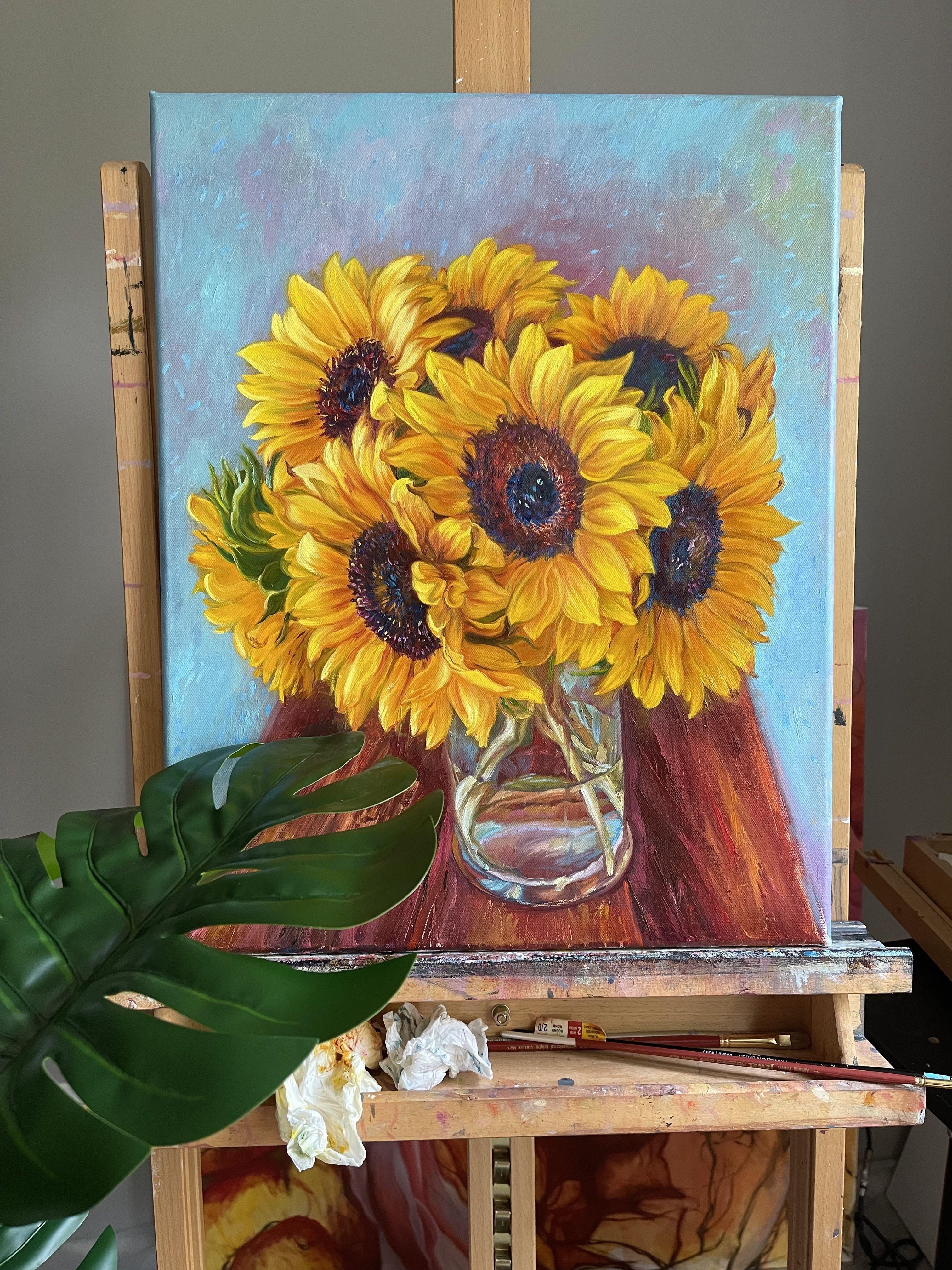 The picture is ready to hang on the wall., Painting, Oil on Canvas For Sale 1