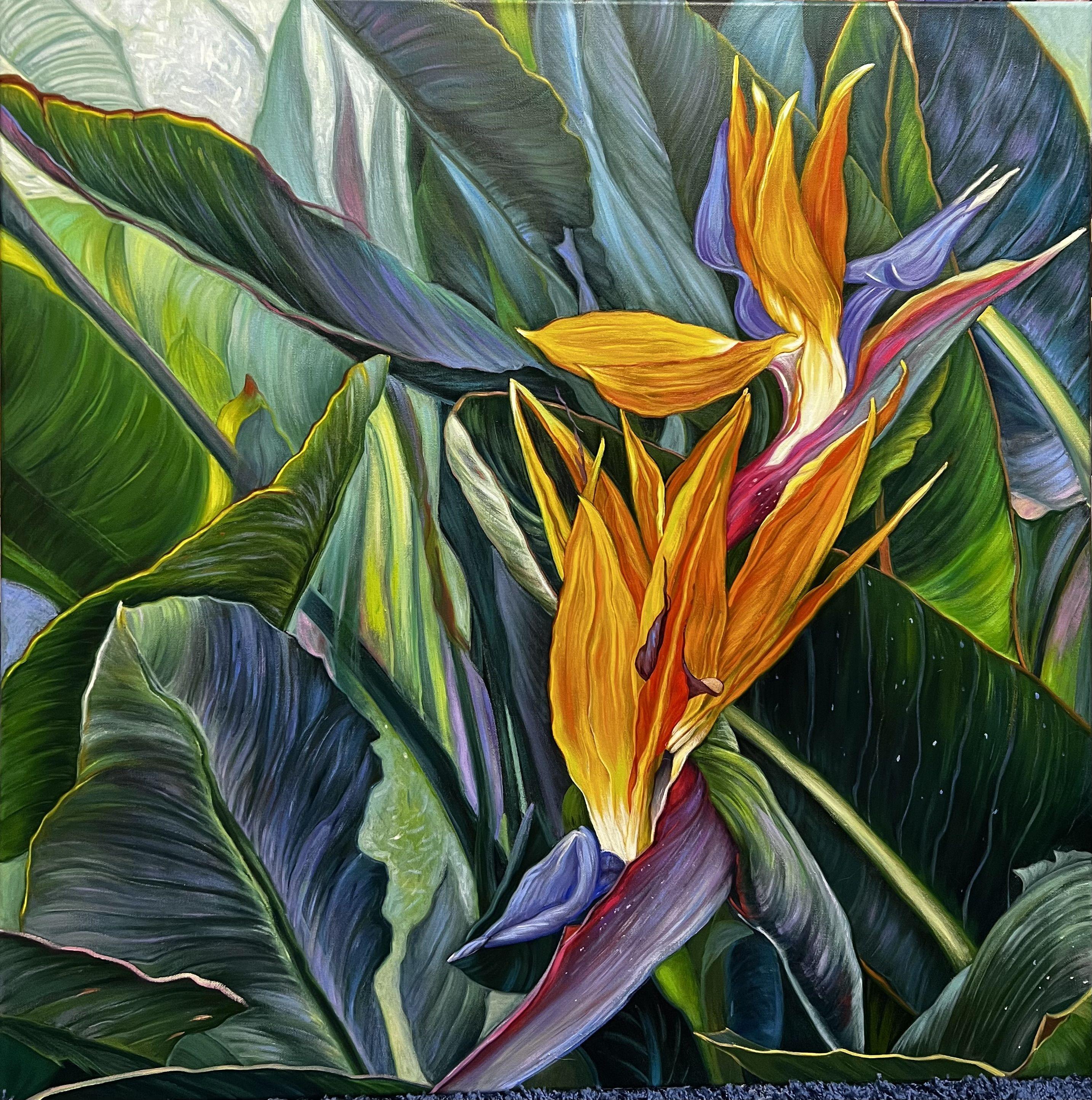 bird of paradise painting