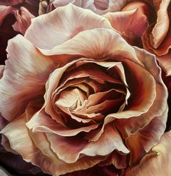 Brown roses, Painting, Oil on Canvas