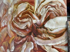 Peony roses, Painting, Oil on Canvas