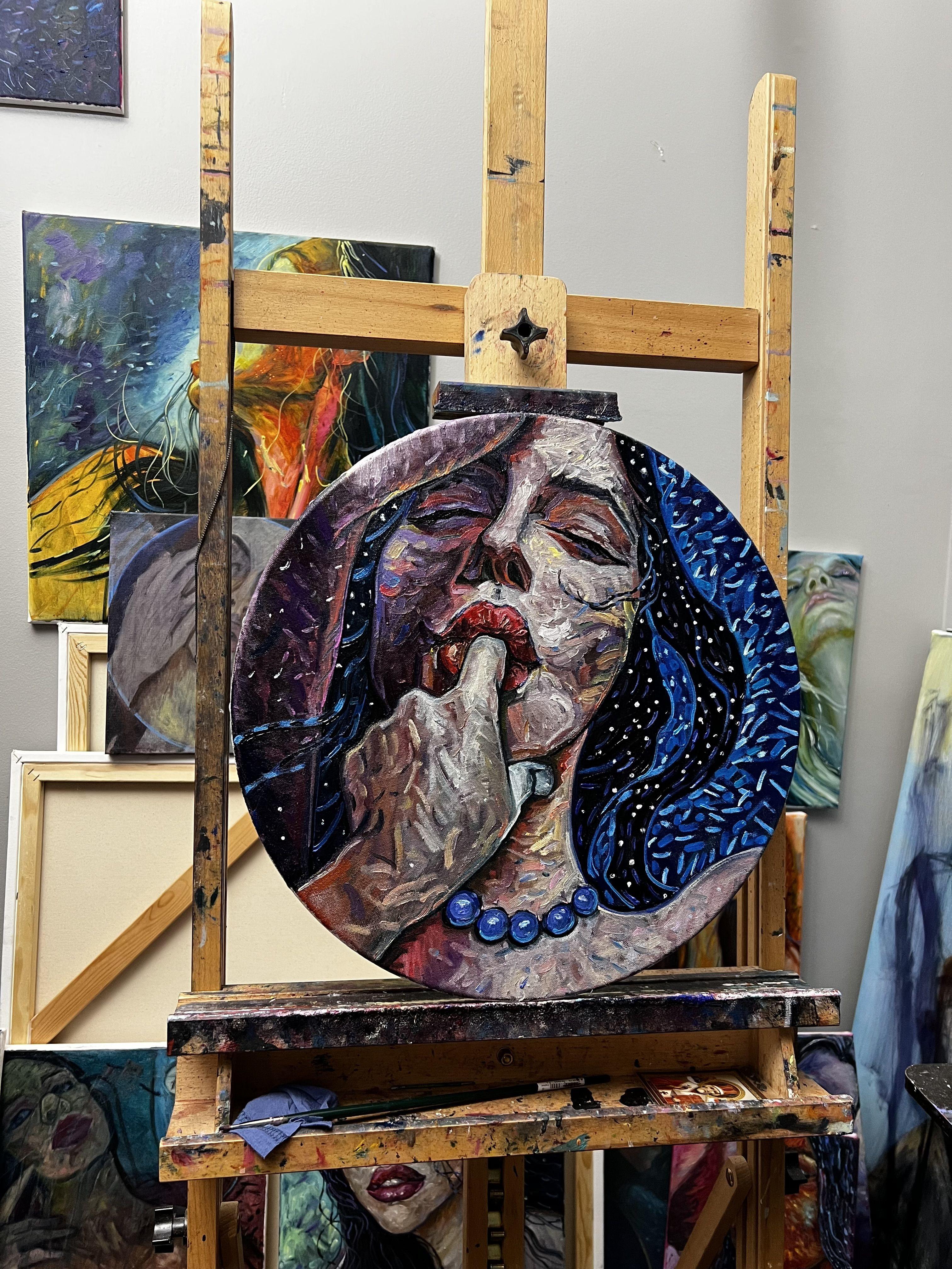 Ella perdió ante él, Pintura, Óleo sobre lienzo - Painting Expresionista de Elena  Podmarkova 