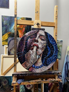 Elle a perdu face à lui, Peinture, Huile sur toile
