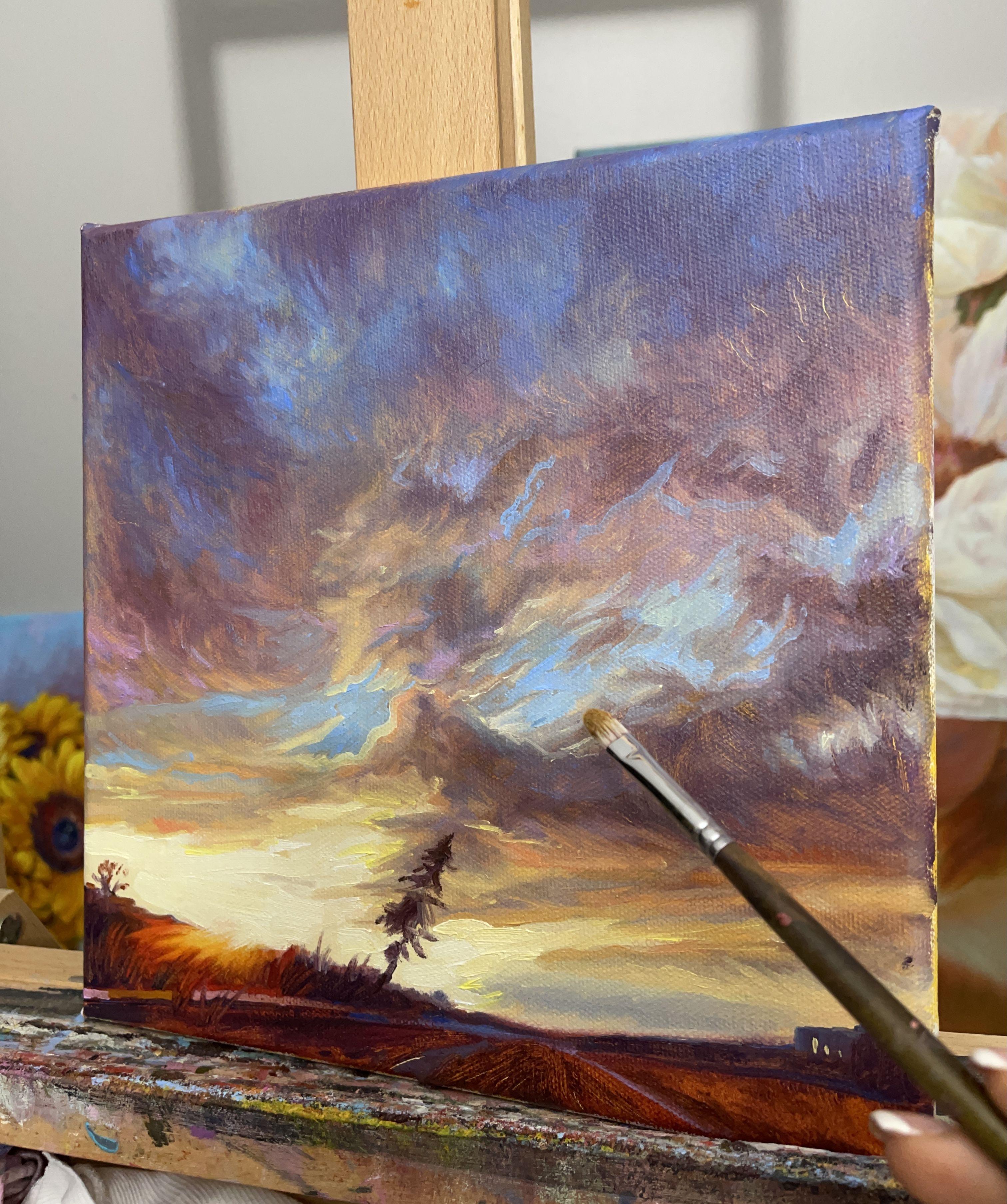 sun rays painting easy