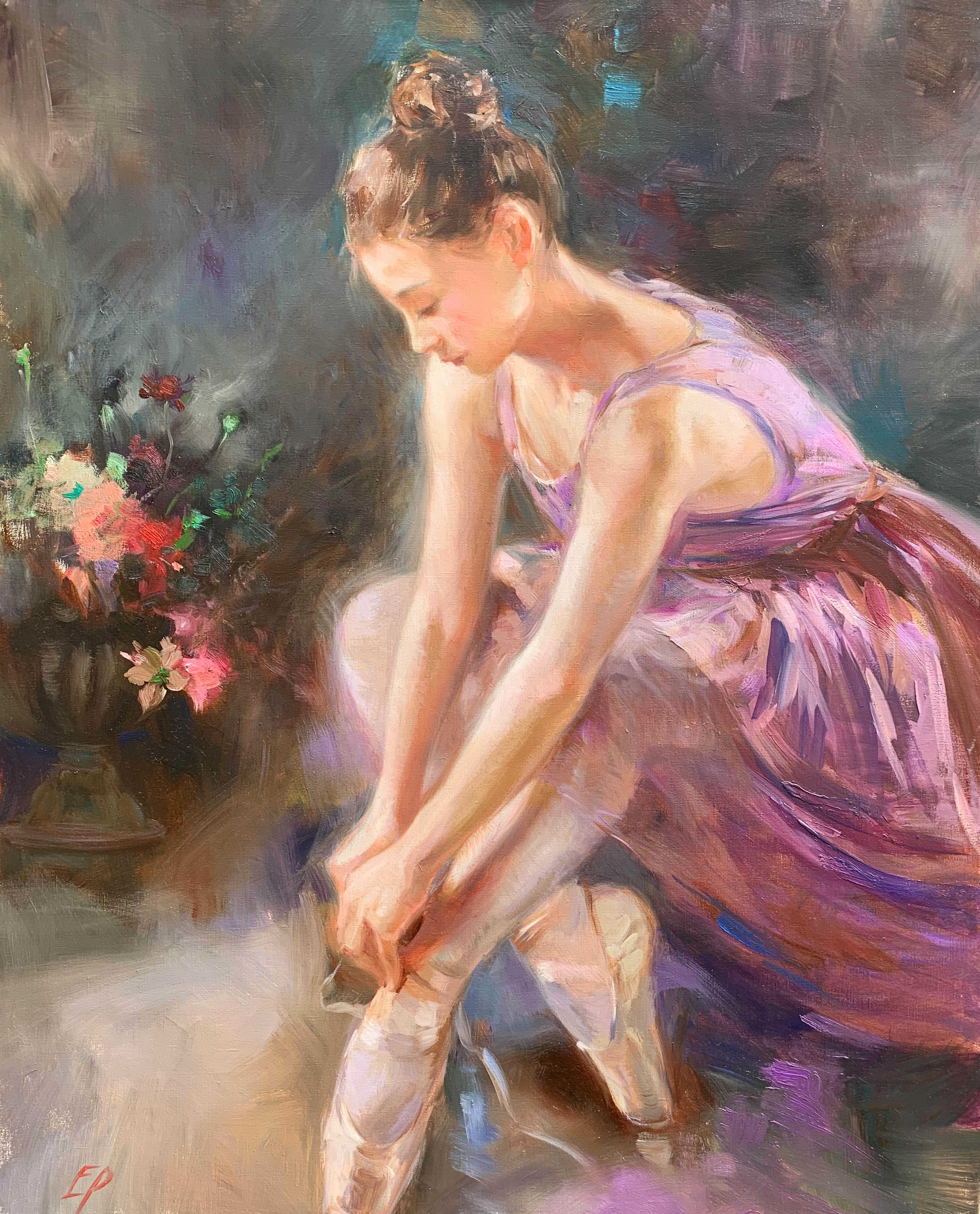 Elena Rezayeva Figurative Painting - Ballerina in Lilac