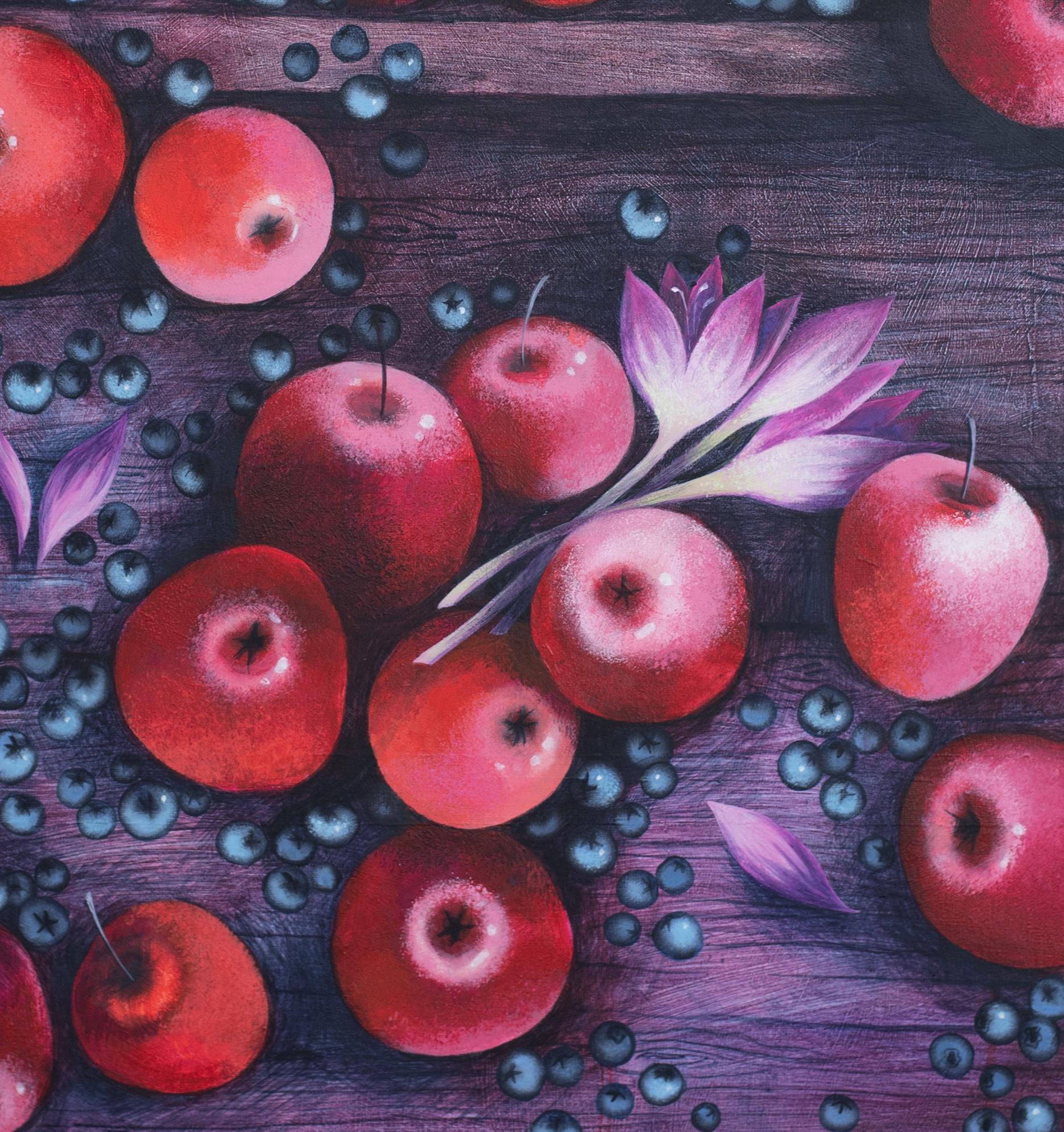 Cestino di mele - Painting Estetismo di Elena Shichko