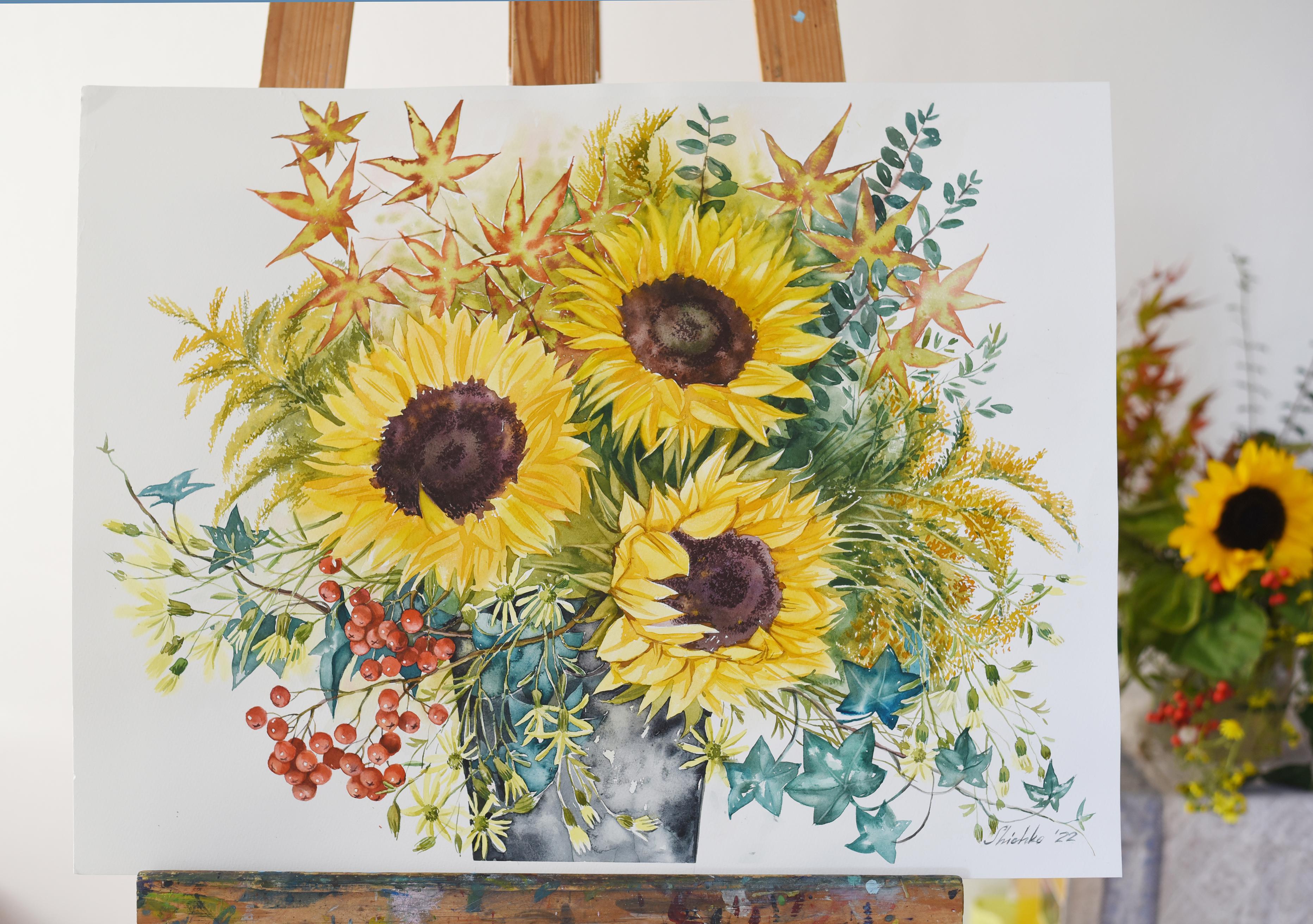 Bouquet with sunflowers For Sale 2