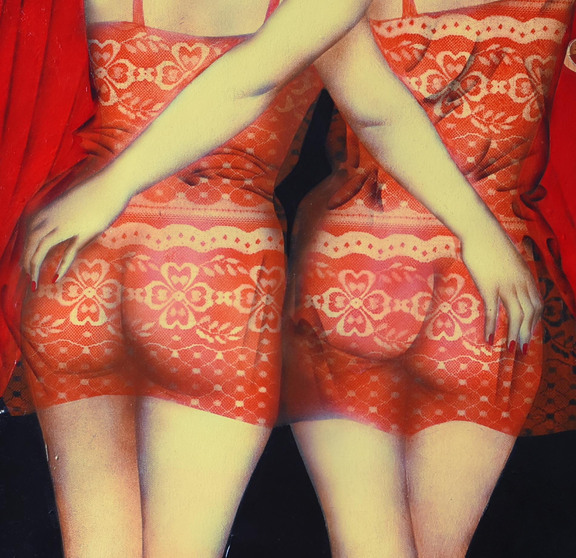Cabaret - Figurative Painting Rojo de Elena Shichko