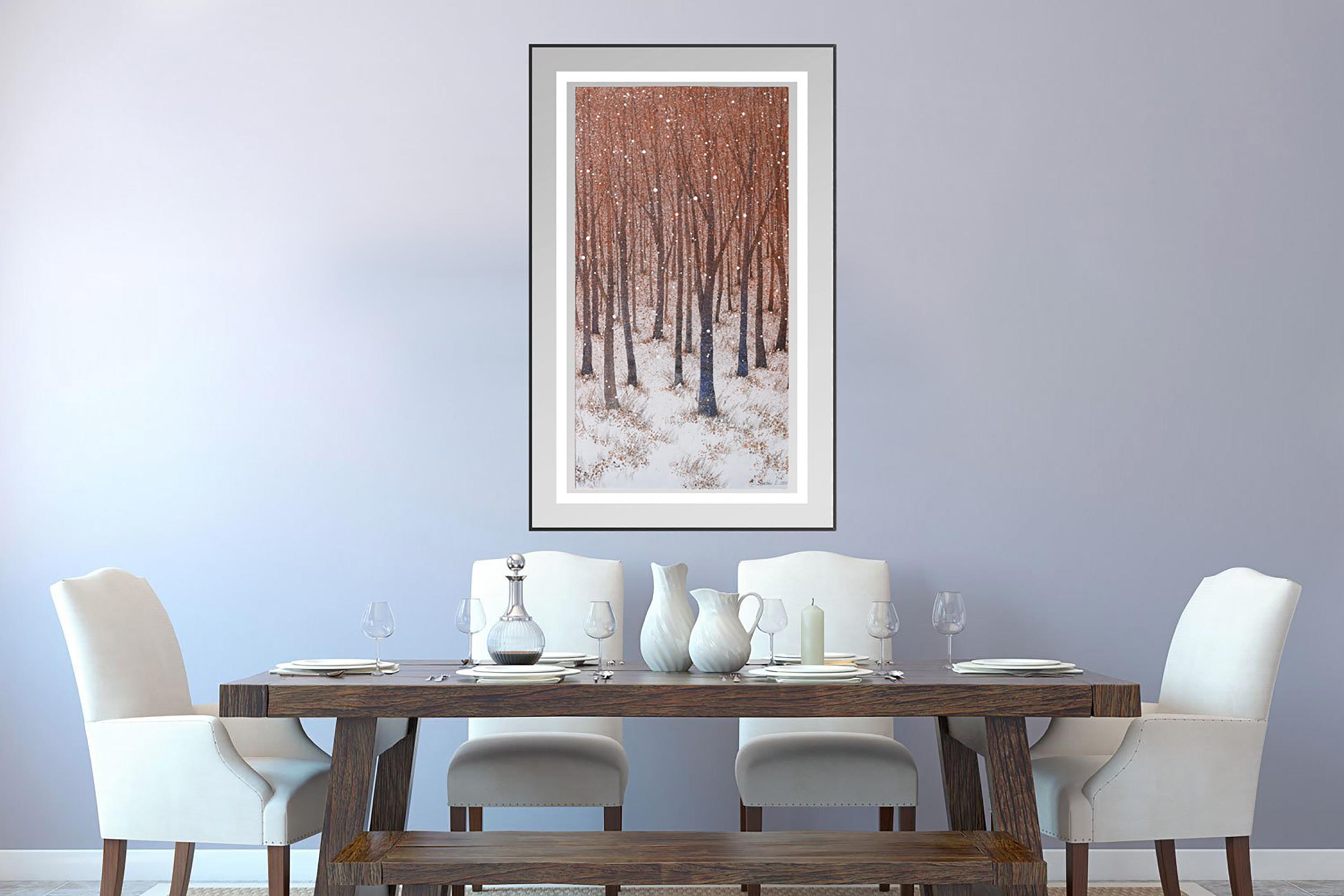 Forest- original watercolor on paper 47x87 cm. 

The work is designed to decorate the interior.

The watercolor will be carefully packed and sent in a tube. A certificate of authenticity is included.