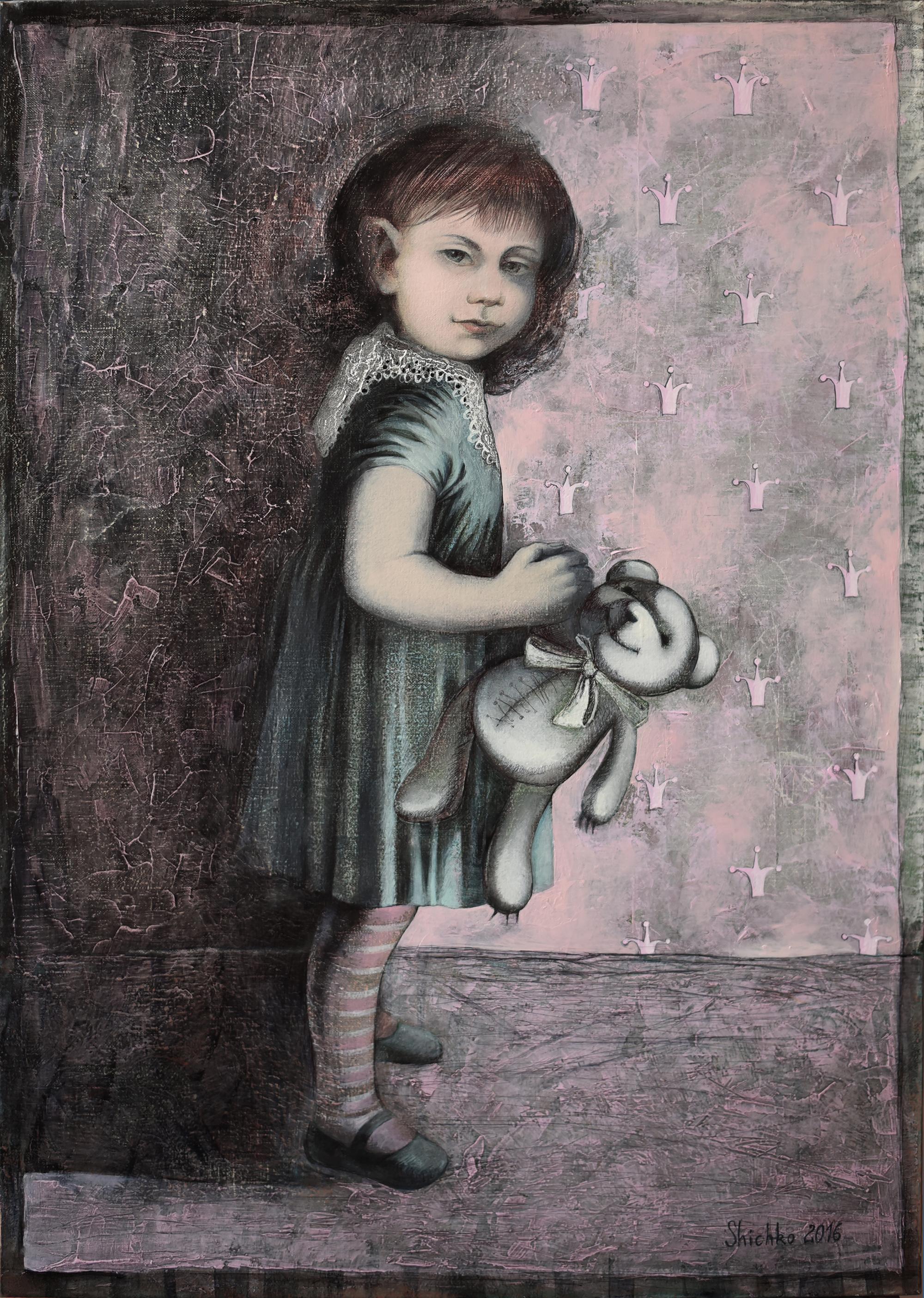 Elena Shichko Figurative Painting - Portret of girl