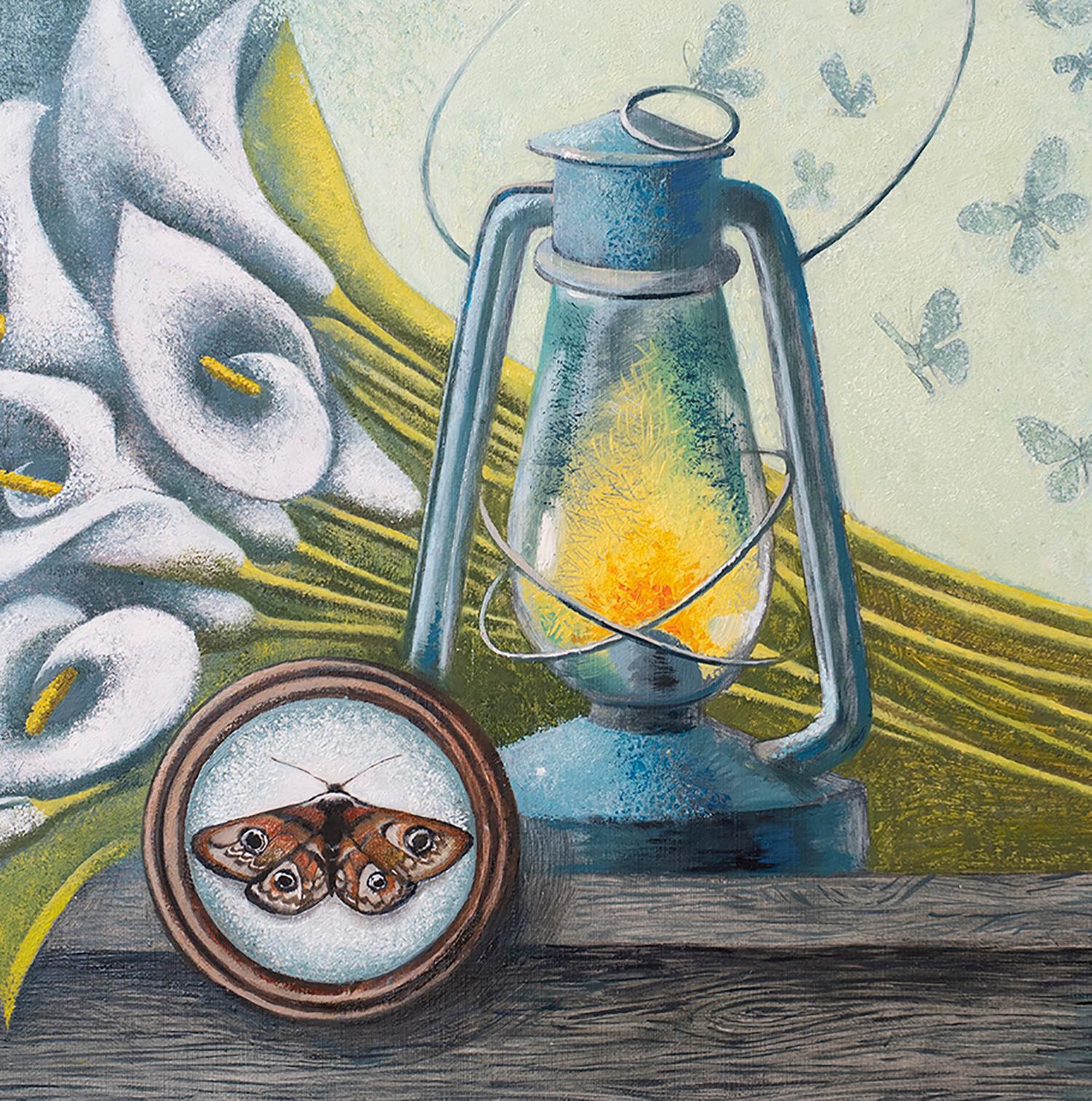 Vita tranquilla - Still-Life Painting Grigio di Elena Shichko
