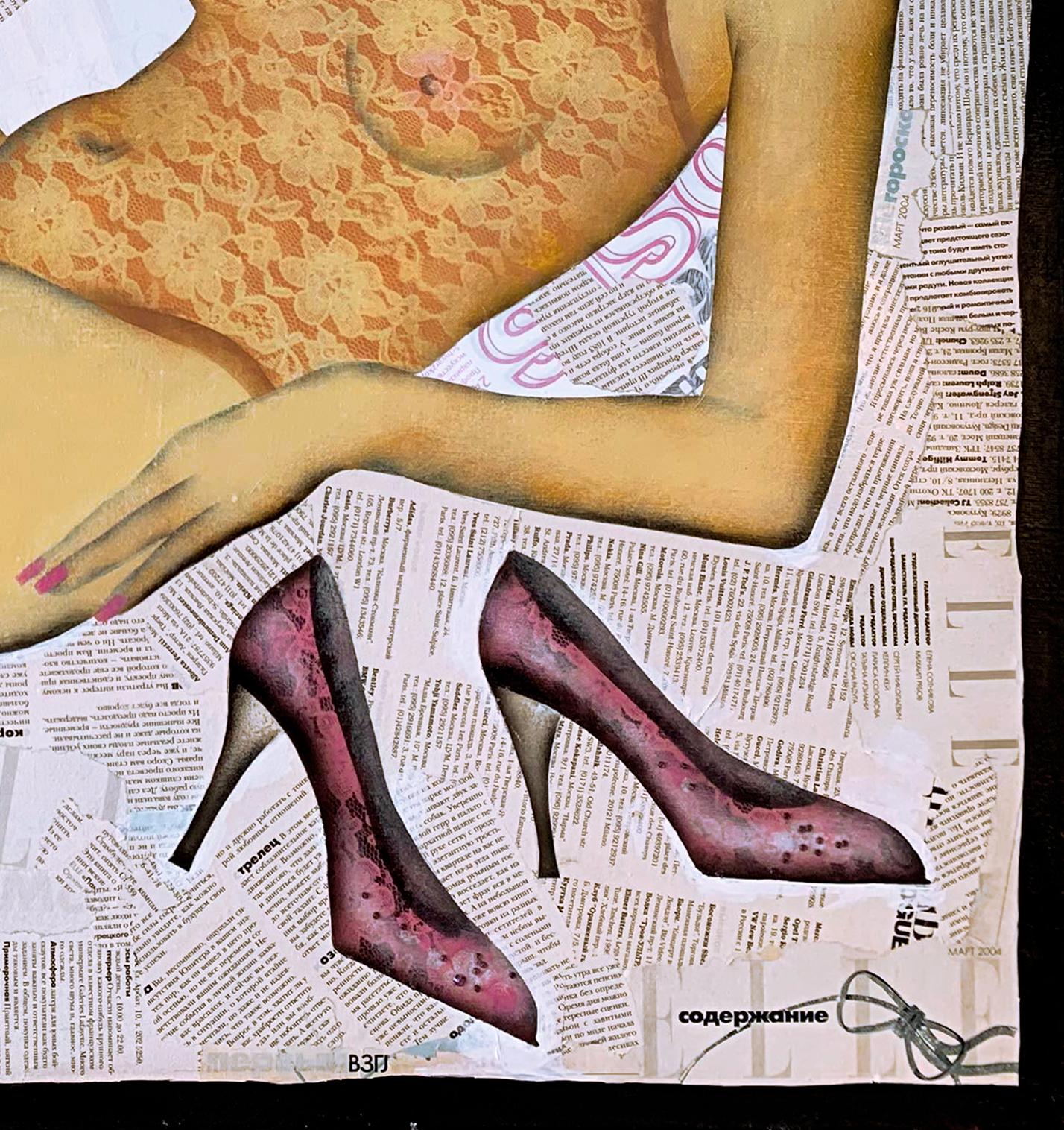 TRY WALKING IN MY SHOES - Aesthetic Movement Painting by Elena Shichko