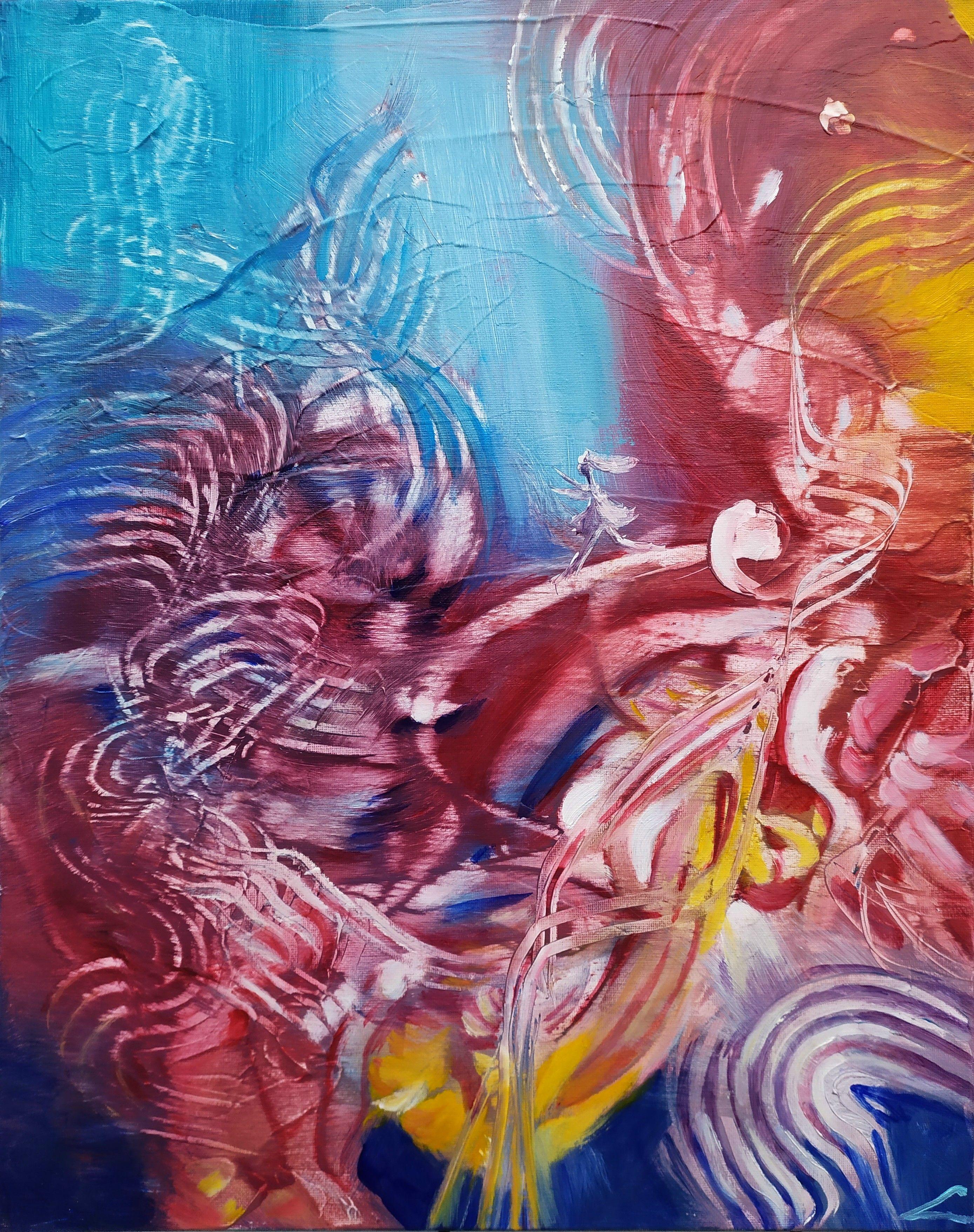 Elena Sokolova Abstract Painting – Alice im Wunderland, Gemälde, Öl auf Leinwand