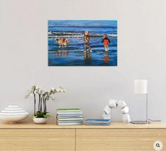 Beach scene 3, Painting, Oil on Canvas