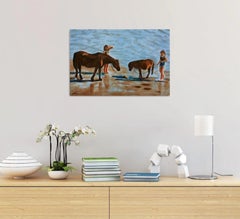 Beach scene 4, Painting, Oil on Canvas