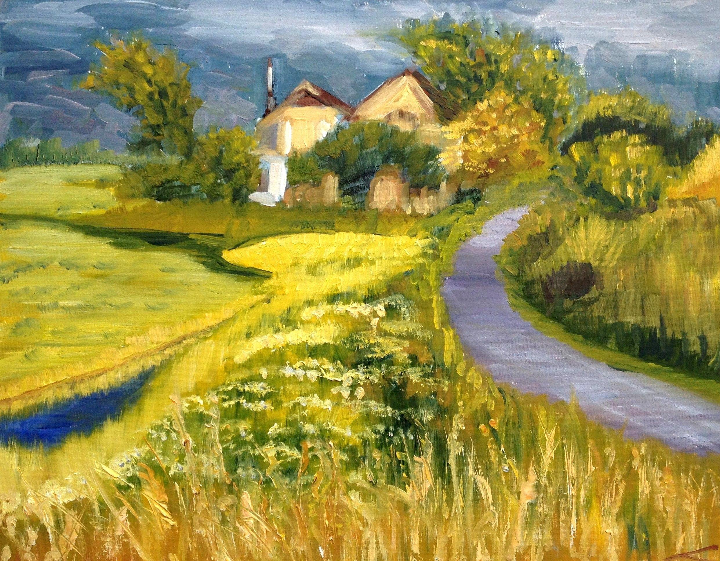 Before rain, Painting, Oil on Canvas