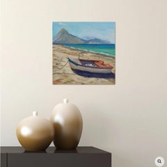 Boat at the sea, Painting, Oil on Canvas