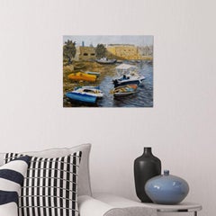 Boats haven, Painting, Oil on Canvas