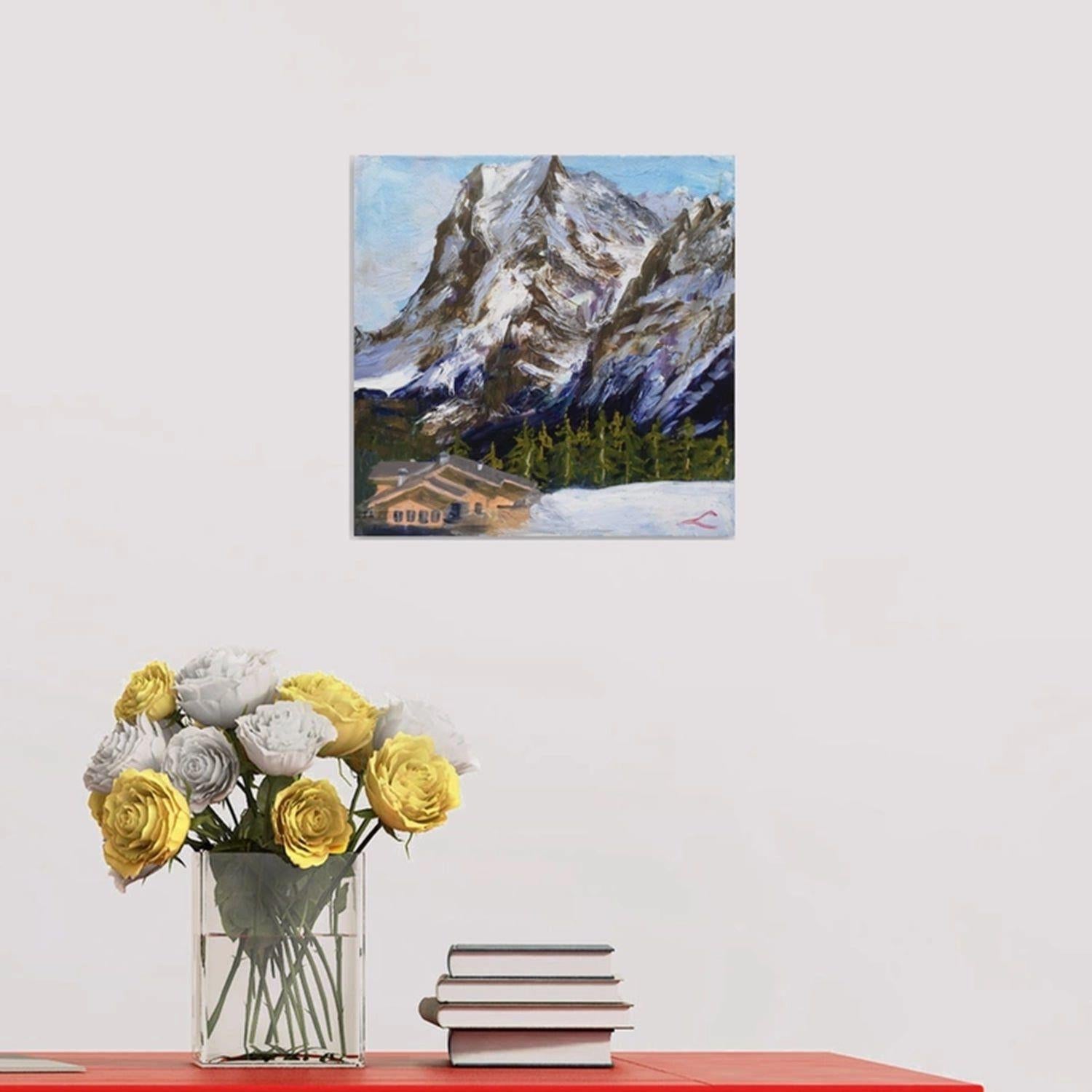 Brandegg, Gemälde, Öl auf Leinwand (Impressionismus), Painting, von Elena Sokolova