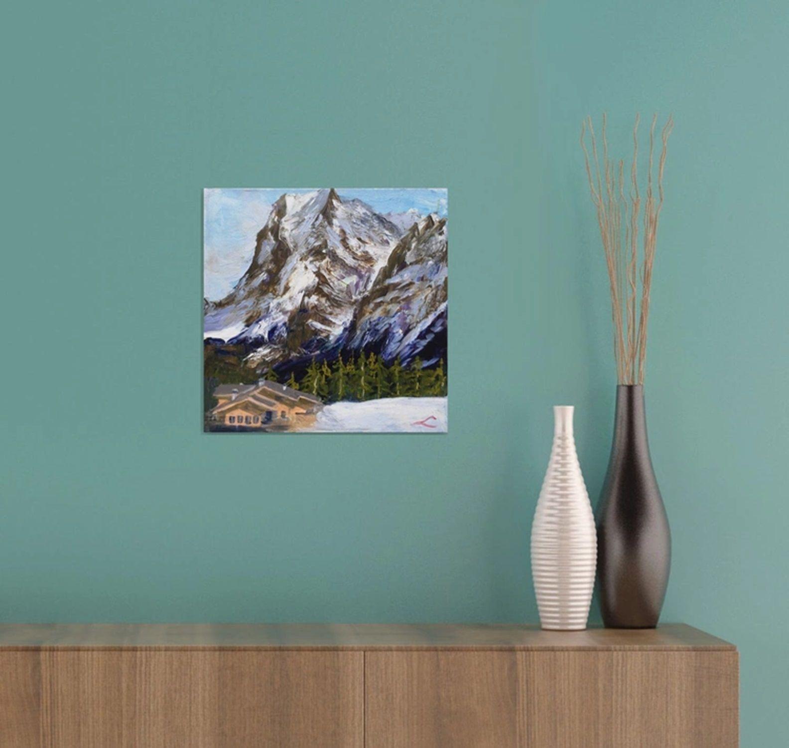 Brandegg, Gemälde, Öl auf Leinwand im Angebot 1