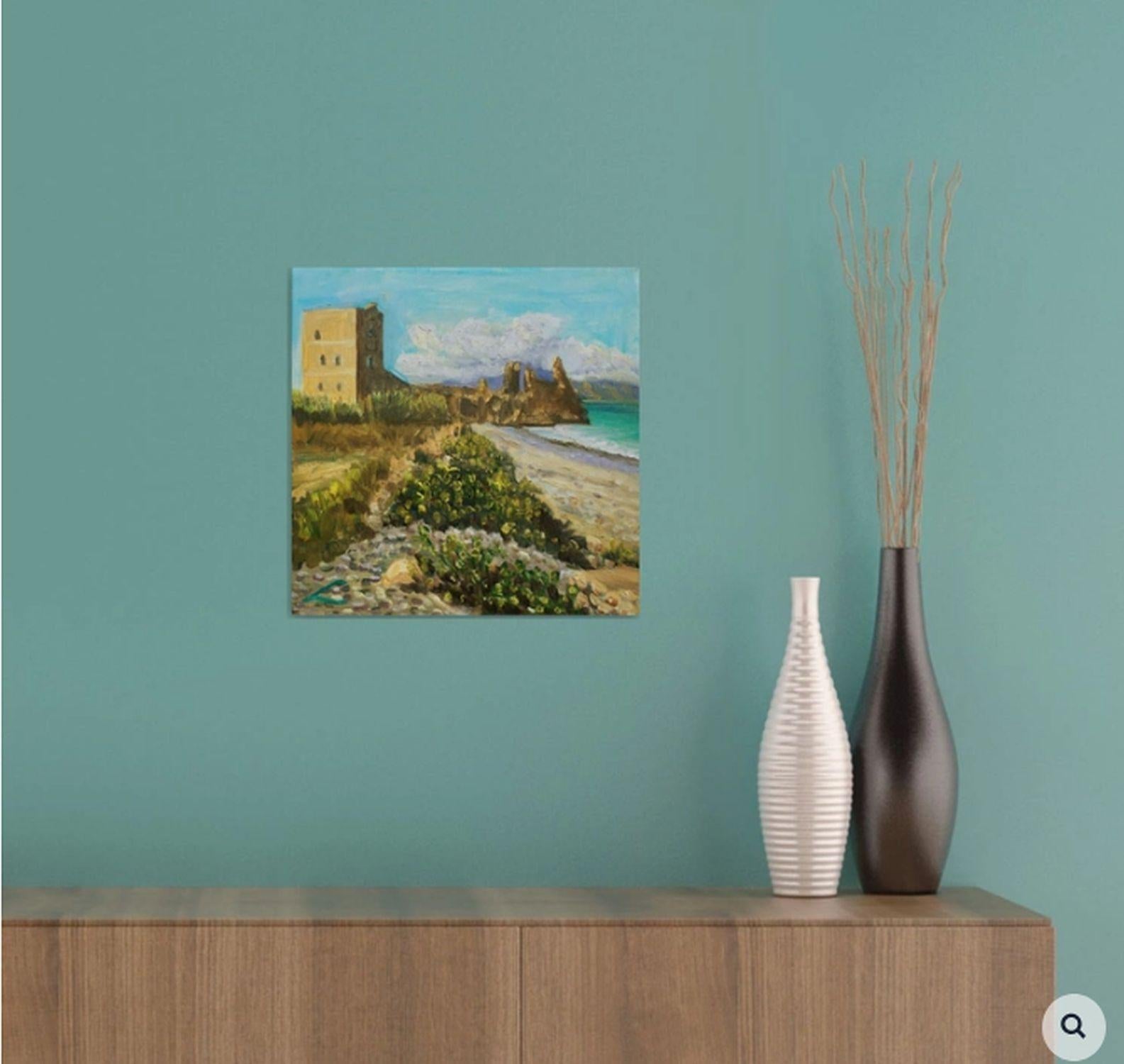 Castelo, Gemälde, Öl auf Leinwand (Impressionismus), Painting, von Elena Sokolova