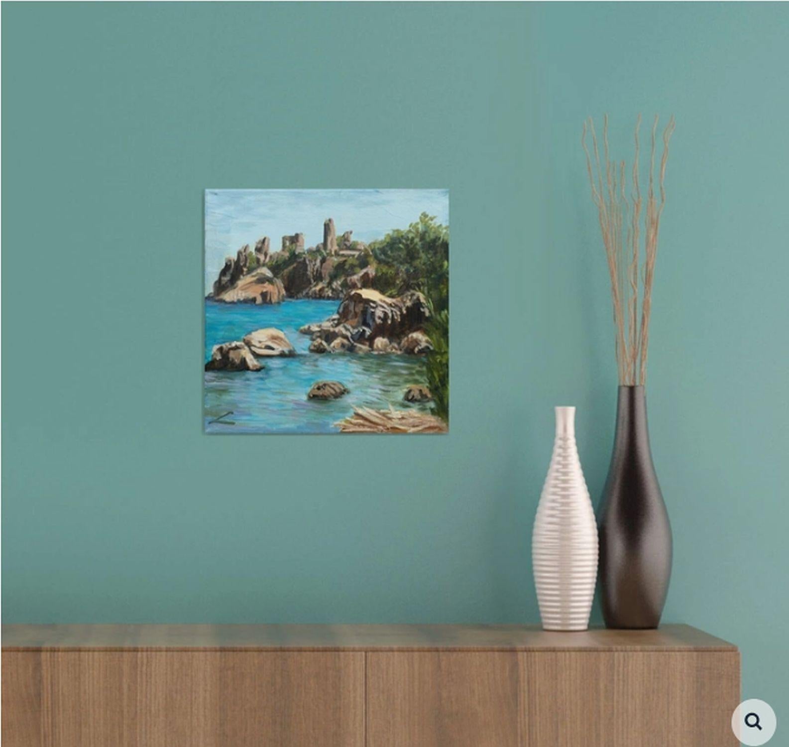 Einfache Luft Öl auf Leinwand Gemälde :: Gemälde :: Impressionist :: Dieses Werk wird mit einem offiziellen, vom Künstler unterzeichneten Echtheitszertifikat geliefert :: Bereit zum Aufhängen: Ja :: Signiert: Ja :: Position der Signatur: auf der
