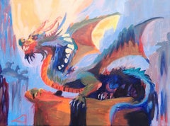 Dragon, Painting, Oil on Canvas