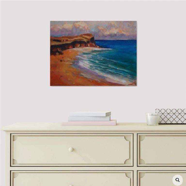 Empty coast, Gemälde, Öl auf Leinwand (Impressionismus), Painting, von Elena Sokolova