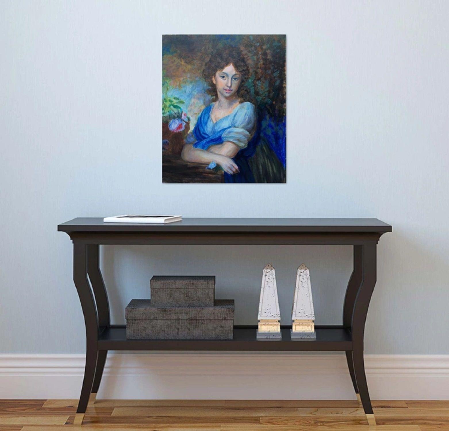 Retrato femenino 3, Pintura, Óleo sobre lienzo - Painting Impresionista de Elena Sokolova
