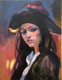 Female portrait 4, Painting, Oil on Canvas