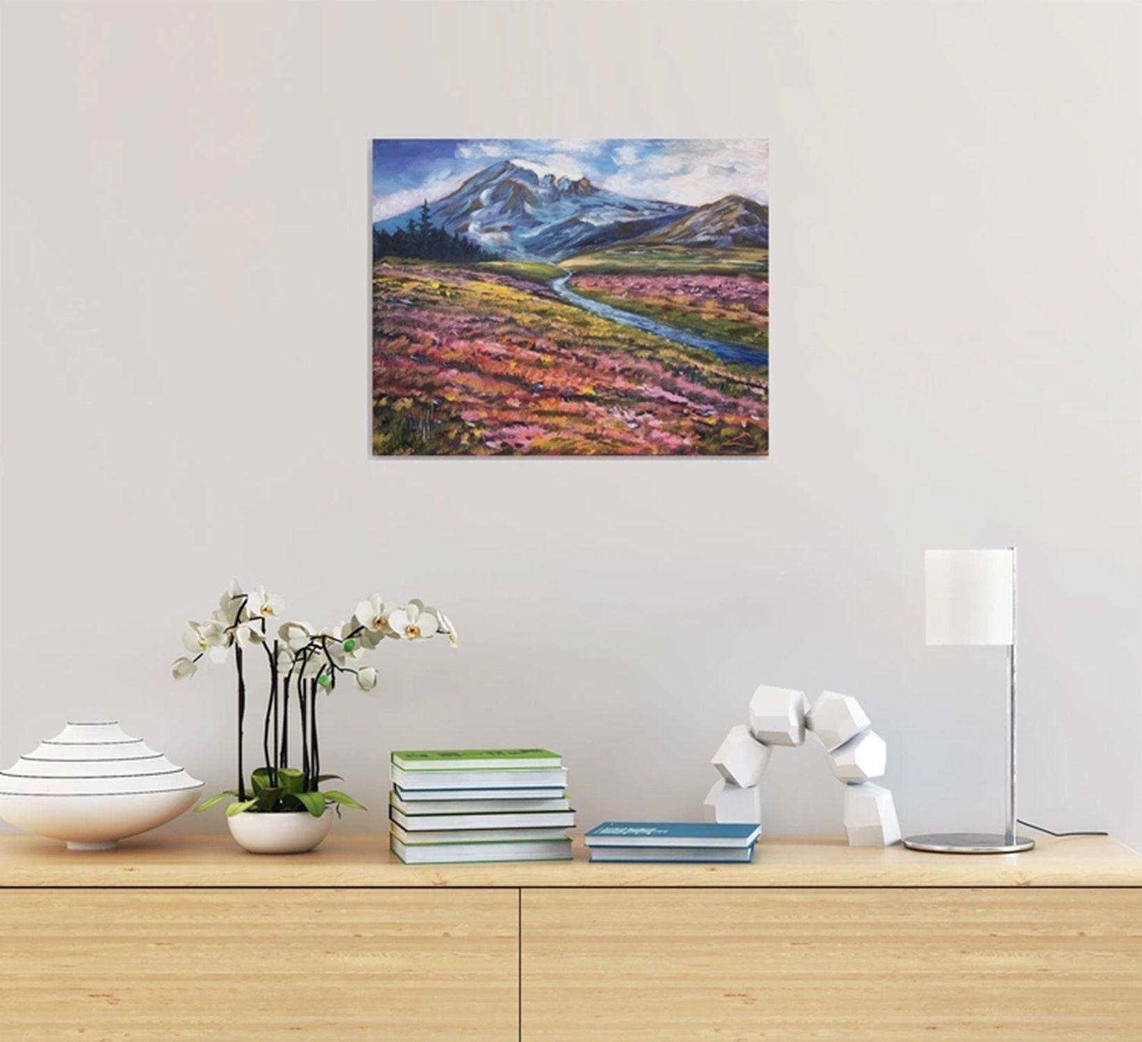 Floral meadow, Gemälde, Öl auf Leinwand (Impressionismus), Painting, von Elena Sokolova