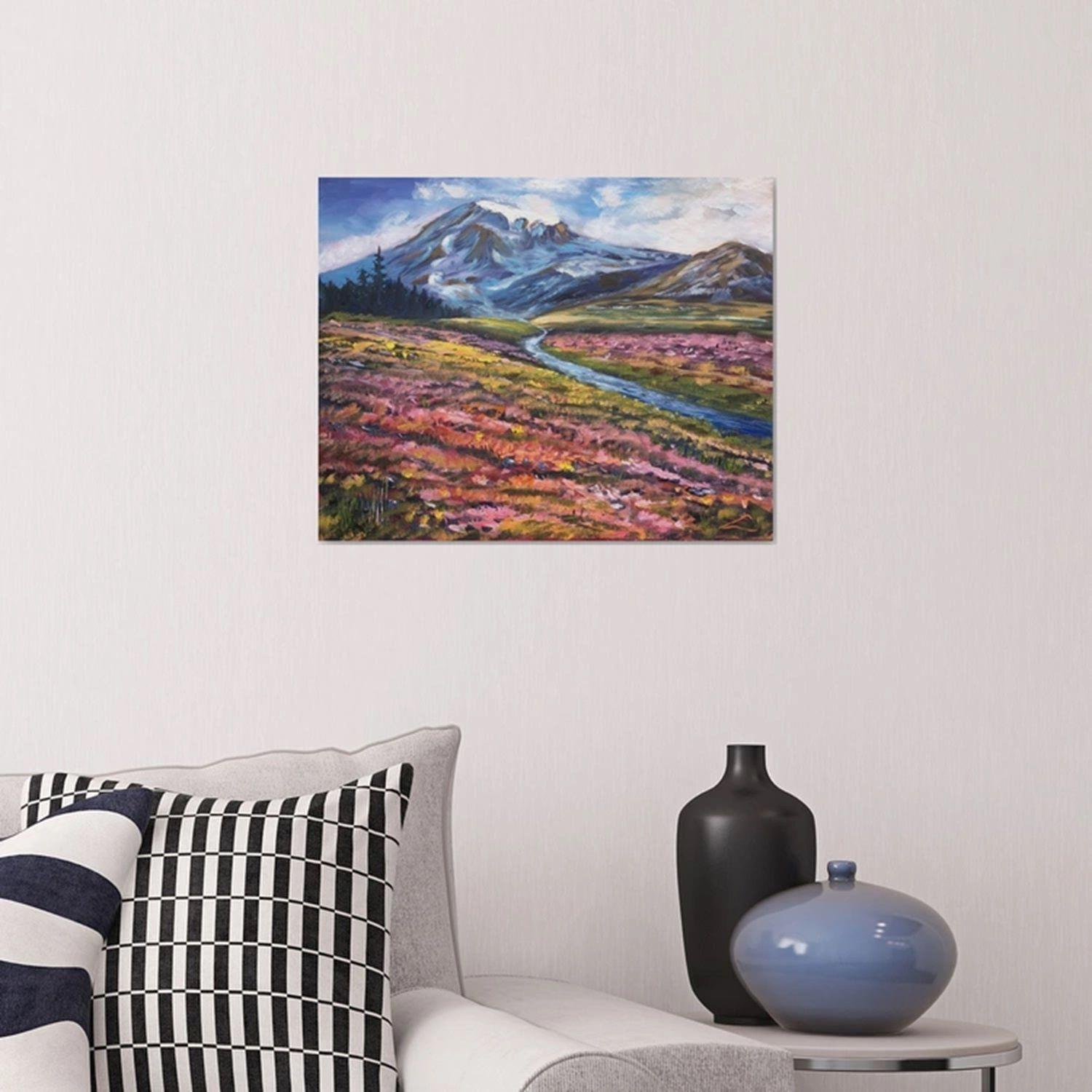 Floral meadow, Gemälde, Öl auf Leinwand im Angebot 1