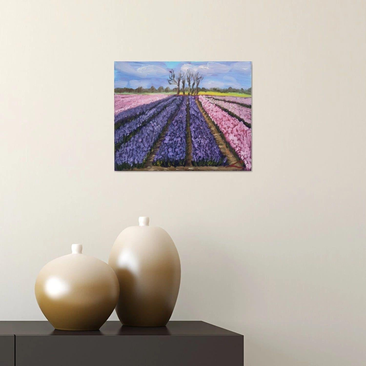 Campo de flores, Pintura, Óleo sobre lienzo - Painting Impresionista de Elena Sokolova