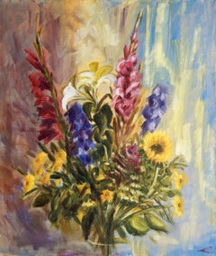 Flowers, Painting, Oil on Canvas