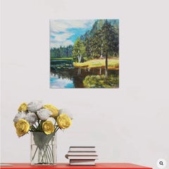 Forest lake 2, Painting, Oil on Canvas