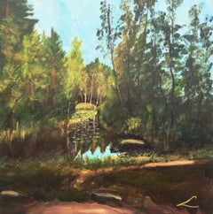 Forest stream, Gemälde, Öl auf Leinwand