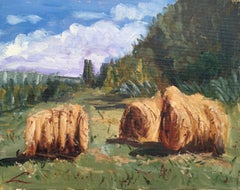 Haystacks 2023, Painting, Oil on Canvas