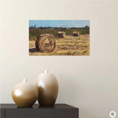 Haystacks in Westland 2021, Painting, Oil on Canvas