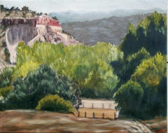 Landscape with a rock, Painting, Oil on Canvas