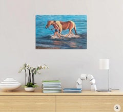 Leading a horse, Painting, Oil on Canvas